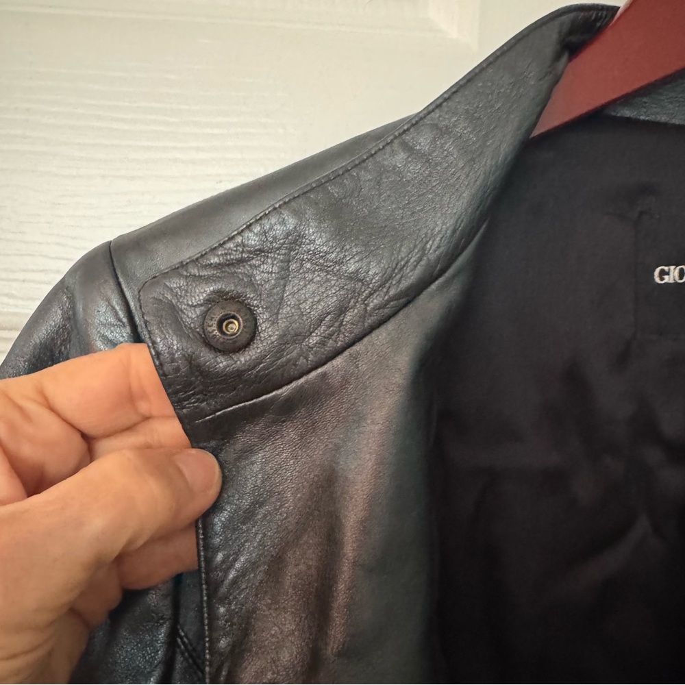 Giorgio Armani 100% Lamb Leather Women's Jacket - Picture 11 of 16